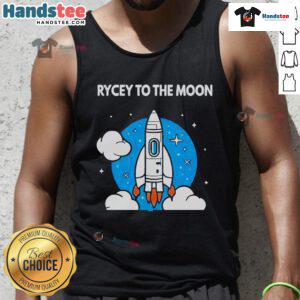 Nice Rycey To The Moon Tank Top featuring a vibrant moon graphic and stylish design, perfect for casual wear.