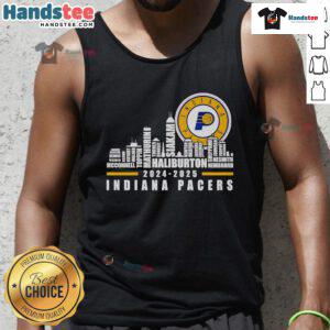 Indiana Pacers players name tank top featuring Nice Skyline design for 2024-2025 season, perfect for fans.
