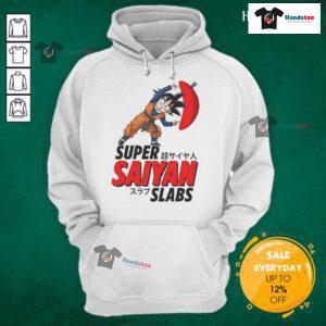 Nice Son Goku Super Saiyan Slabs Hoodie featuring vibrant colors and iconic anime design for fans of Dragon Ball.