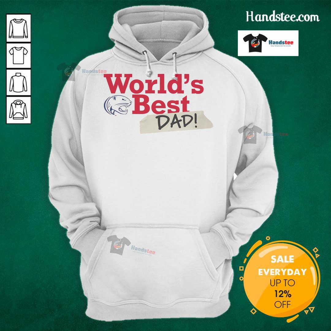 Nice South Alabama Jaguars World's Best Dad Hoodie in navy blue, perfect for fans and proud dads.