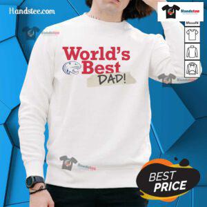 Alt Text: Nice South Alabama Jaguars World's Best Dad sweatshirt in navy blue, perfect gift for sports-loving fathers.