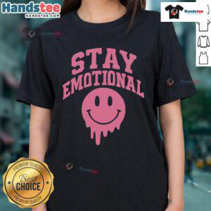 Emotional ladies tee featuring the 'Nice Stay' design, perfect for casual wear and expressing positivity.