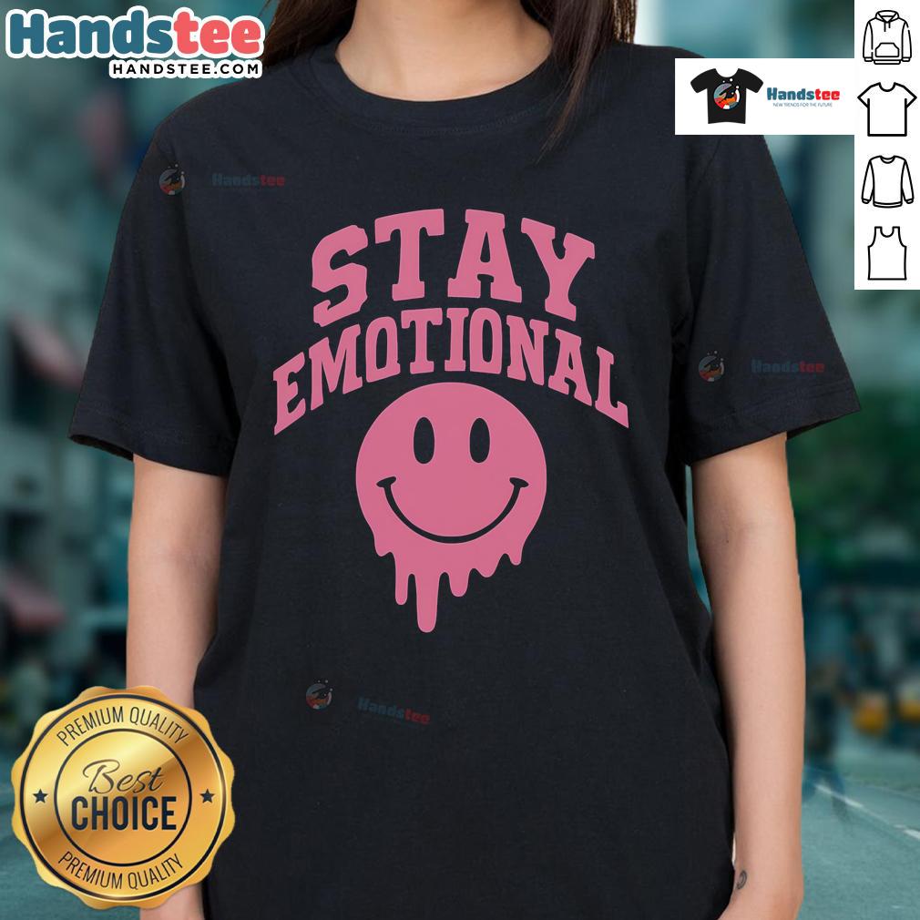 Emotional ladies tee featuring the 'Nice Stay' design, perfect for casual wear and expressing positivity.