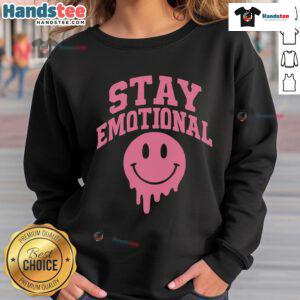 Cozy emotional sweatshirt design featuring the phrase Nice Stay, perfect for casual wear and expressing feelings.