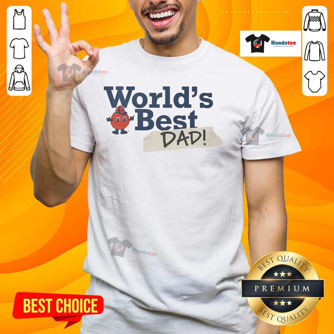 Alt Text: Syracuse Orange World's Best Dad T-Shirt featuring bold graphics and vibrant colors, perfect for proud dads.