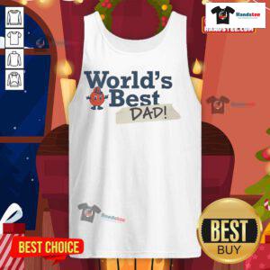 Nice Syracuse Orange World's Best Dad tank top in vibrant colors, perfect for Father's Day or sports fans.