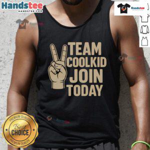 Cool kid wearing a 'Join Today' tank top, showcasing team spirit and style, perfect for summer activities.