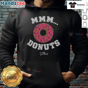 Nice The Simpsons Mmm Donuts hoodie featuring vibrant colors and iconic donut design, perfect for fans of the show.