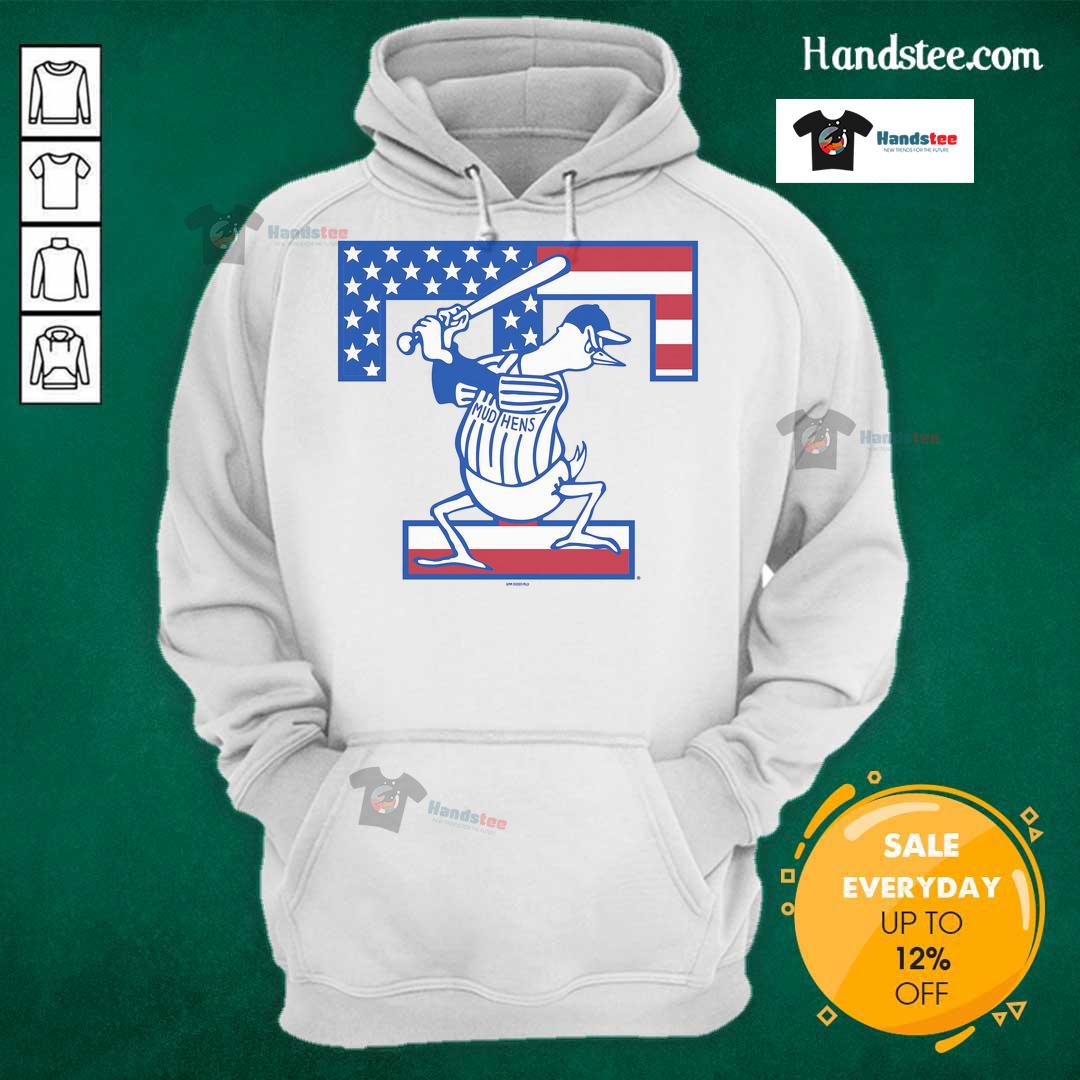 Nice Toledo Mud Hens patriotic home cap soft hoodie with vibrant team colors and logo, perfect for baseball fans.