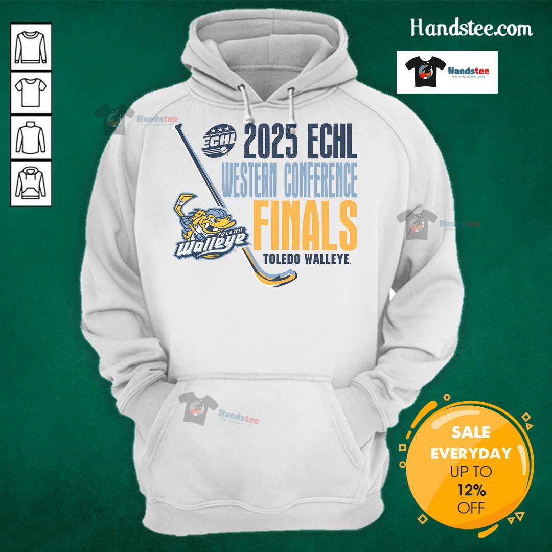 Nice Toledo Walleye hoodie celebrating the Western Conference Finals, showcasing team pride in stylish design.