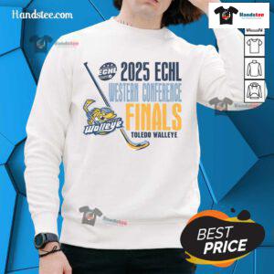 Nice Toledo Walleye sweatshirt featuring Landry from the Western Conference Finals, showcasing team spirit and style.