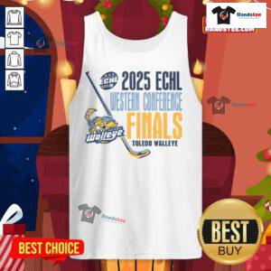 Nice Toledo Walleye Landry Western Conference Finals tank top featuring vibrant team colors and logo design.