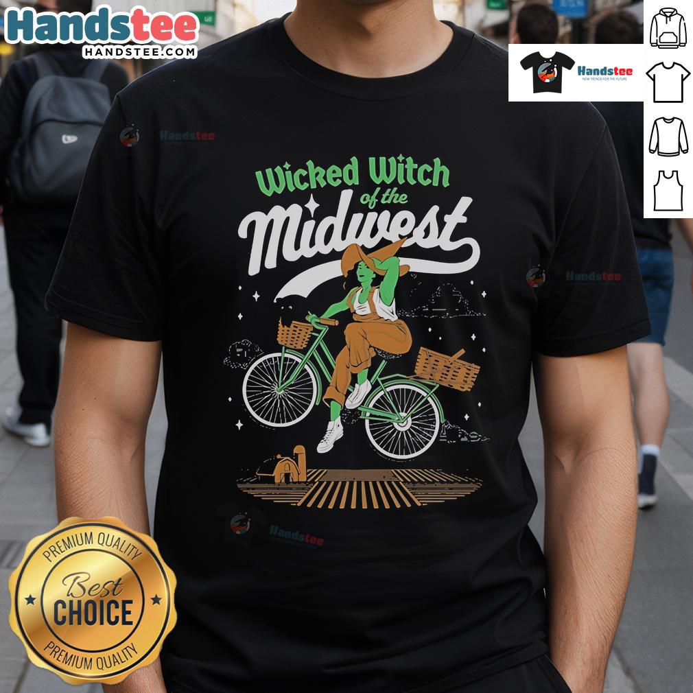 Nice Wicked Witch Of The Midwest T-Shirt featuring a fun graphic design perfect for Halloween or themed parties.