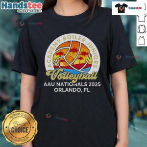 Official 2025 AAU Championships Orlando ladies tee featuring vibrant design and event branding for athletes and fans.