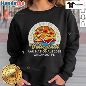 Official 2025 AAU Championships Orlando sweatshirt featuring vibrant colors and logo for athletes and fans.