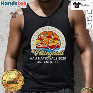 Official 2025 AAU Championships Orlando tank top featuring vibrant colors and logo, perfect for athletes and fans.