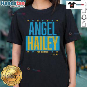 Official Angel Reese and Hailey Van Lith Chicago Ladies Tee featuring vibrant graphics and stylish design for fans.