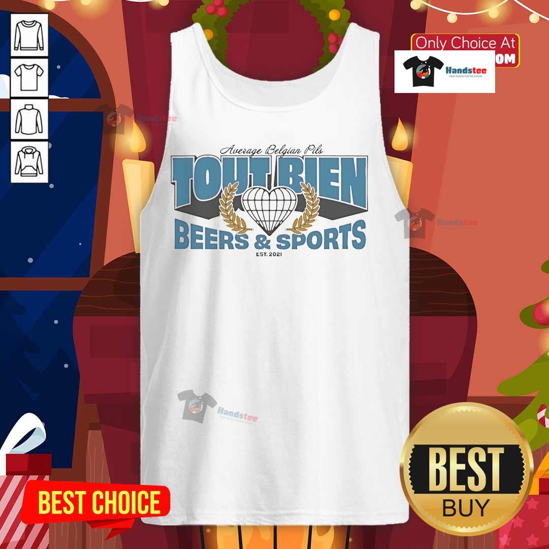 Official Average Bien Pils University tank top for sports, established 2021, featuring vibrant design and comfortable fit.