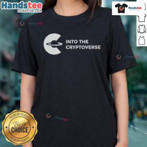 Official Benjamin Cowen Into The Cryptoverse Ladies Tee featuring a stylish design for crypto enthusiasts.