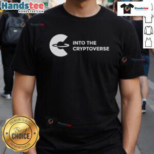 Official Benjamin Cowen Into The Cryptoverse T-Shirt featuring bold graphics and a stylish design for crypto enthusiasts.