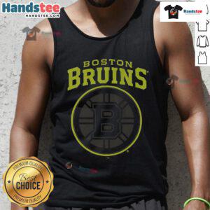 Official Boston Bruins highlight reel tank top featuring team logo and vibrant graphics, perfect for fans and summer wear.
