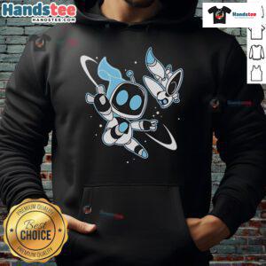 Official Bots In Space Astro Bot Hoodie featuring a vibrant design, perfect for fans of space-themed apparel.