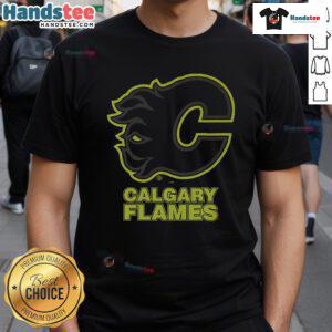 Official Calgary Flames Highlight Reel T-Shirt featuring team logo and vibrant graphics for loyal fans.