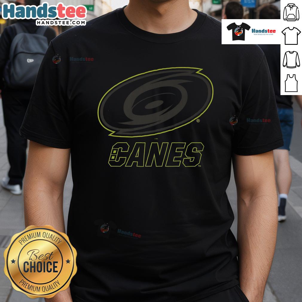 Official Carolina Hurricanes Highlight Reel T-Shirt featuring team logo and vibrant colors, perfect for fans and collectors.