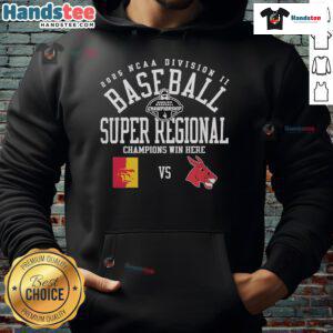 Official Central Missouri Mules vs. Pittsburg State Gorillas 2025 NCAA Division II Baseball Super Regional hoodie design.