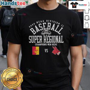 2025 NCAA Division II Baseball Super Regional T-shirt featuring Central Missouri Mules vs Pittsburg State Gorillas design.