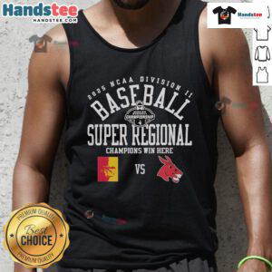 Official Central Missouri Mules vs Pittsburg State Gorillas 2025 NCAA Division II Baseball Super Regional tank top design.
