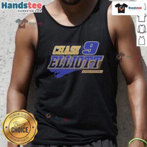 Chase Elliott Hendrick Motorsports Napa 100th Anniversary car tank top featuring vibrant team colors and logo.