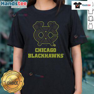 Official Chicago Blackhawks Highlight Reel Ladies Tee featuring team logo and stylish design for female fans.