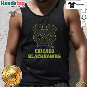 Official Chicago Blackhawks Highlight Reel Tank Top showcasing team logo and vibrant design for fans and sports enthusiasts.