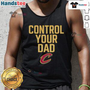 Official Cleveland Cavaliers Control Your Dad Tank Top in bold colors, perfect for game day and summer sportswear.