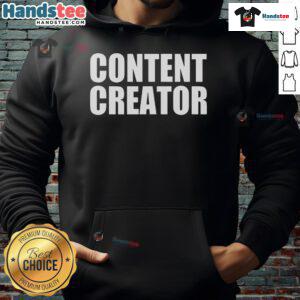 Official Content Creator Hoodie in black, featuring a stylish logo, perfect for creators and fans alike.