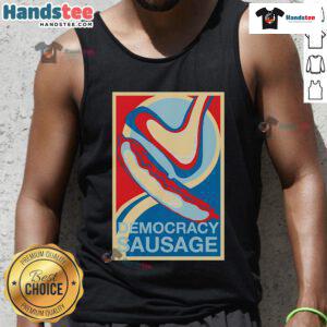 Official Democracy Sausage Tank Top featuring a fun design perfect for election day celebrations and civic engagement.