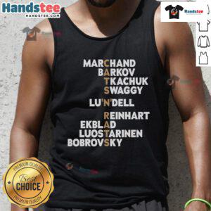 Official Florida Panthers player names tank top featuring Cats & Add Rats design, perfect for fans and summer wear.
