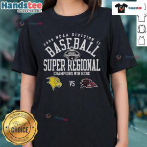 Official Franklin Pierce University vs Felician University 2025 NCAA Division II Baseball Super Regional Ladies Tee design.