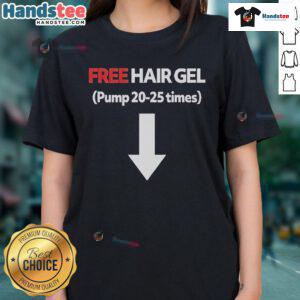 Official Free Hair Gel Pump for Ladies Tee, designed for 20-25 uses, showcasing a stylish and functional hair product.