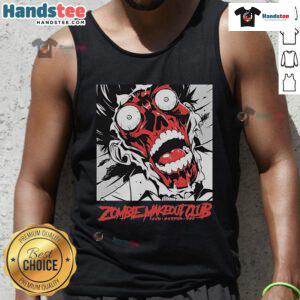 Official Head Zombie Makeout Club tank top featuring a bold graphic design and vibrant colors for zombie enthusiasts.