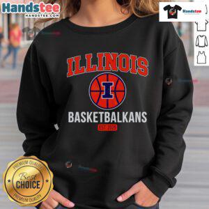 Official Illinois Urbana-Champaign Basketball ET 2025 Sweatshirt showcasing team colors and logo for fans.