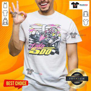 Official Indy 500 Neon 25 T-Shirt featuring vibrant graphics, perfect for race fans and collectors of Indy 500 memorabilia.