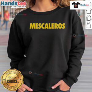 Alt Text: Official Joe Strummer Mescaleros sweatshirt featuring iconic design and vibrant colors, perfect for fans and collectors.
