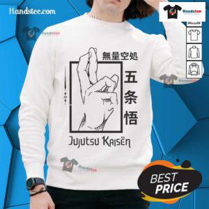 Official Jujutsu Kaisen Hand Gesture Sweatshirt featuring iconic design and comfortable fit for fans of the anime.