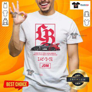 Alt Text: Official LB Box Logo FD Advan JDM T-Shirt featuring a stylish design for automotive enthusiasts.