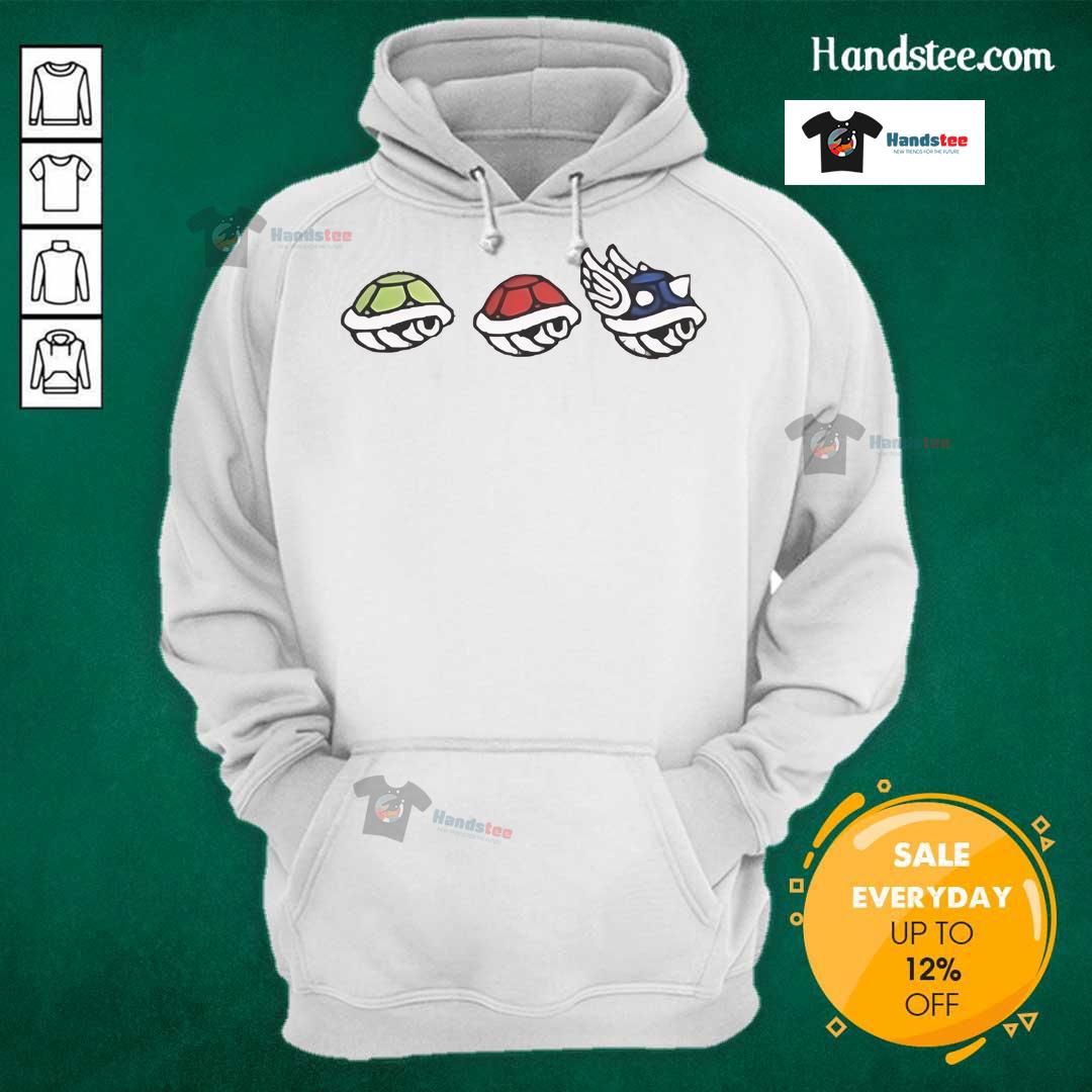 Official Mario Shell Character Hoodie featuring vibrant colors and iconic design for fans of the Mario franchise.