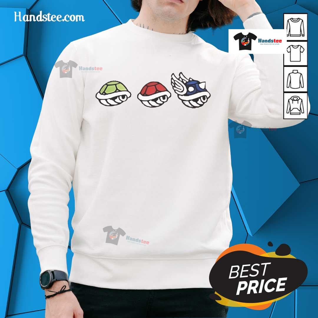 Cozy Official Mario Shell Character Sweatshirt featuring iconic game graphics, perfect for fans and gamers alike.