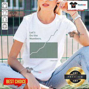 Alt Text: Official Marketplace Let's Do The Numbers Ladies Tee featuring stylish design and comfortable fit for casual wear.