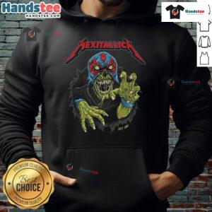 Official Metallica 2025 hoodie featuring Mexican artist Puiscalzada and Mexitallica, established in 2008.